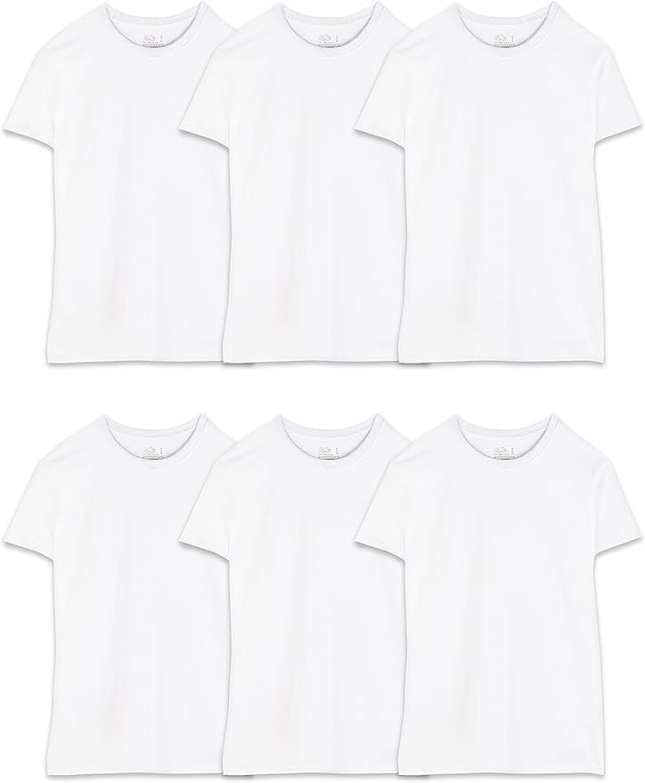 Fruit of the Loom Men's Undershirts, Moisture Wicking & Tag Free, Short Sleeve Crew T-Shirts
